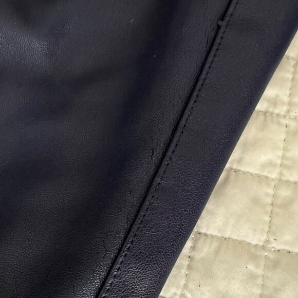 Ronny Kobo Collective Navy Blue Faux Leather Pants Size 10 - Picture 14 of 14